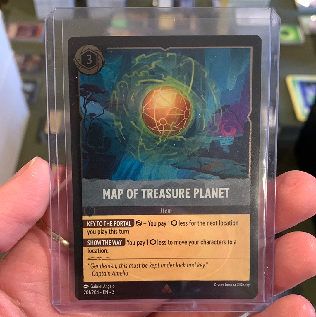 treasure planet cards lorcana Map of Treasure Planet (Foil)