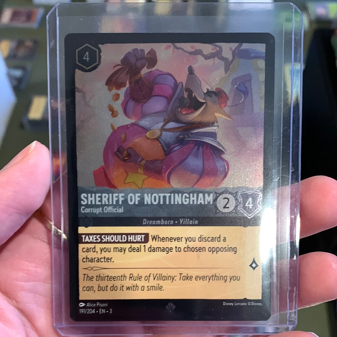 Sheriff of Nottingham (Foil) - Corrupt Official - 191/204 TCG Lance Sheriff of Nottingham (Foil) - Corrupt Official - 191/204 TCG Lance